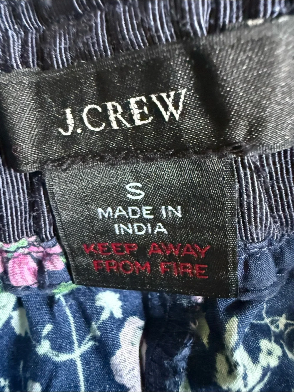 ❌Sold❌ J. Crew Navy Floral Elastic-Waist Pajama Shorts